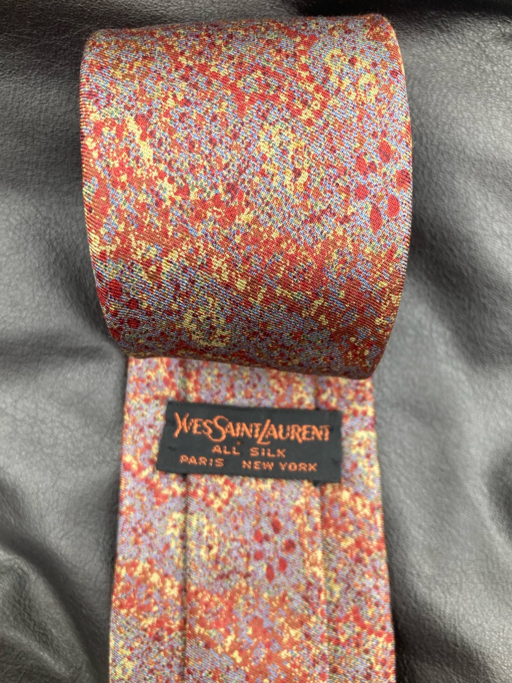 YSL Silk Vintage Speckled Tie